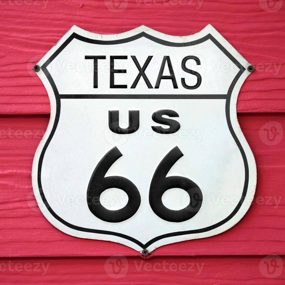 Texas uns 66 Route Zeichen foto