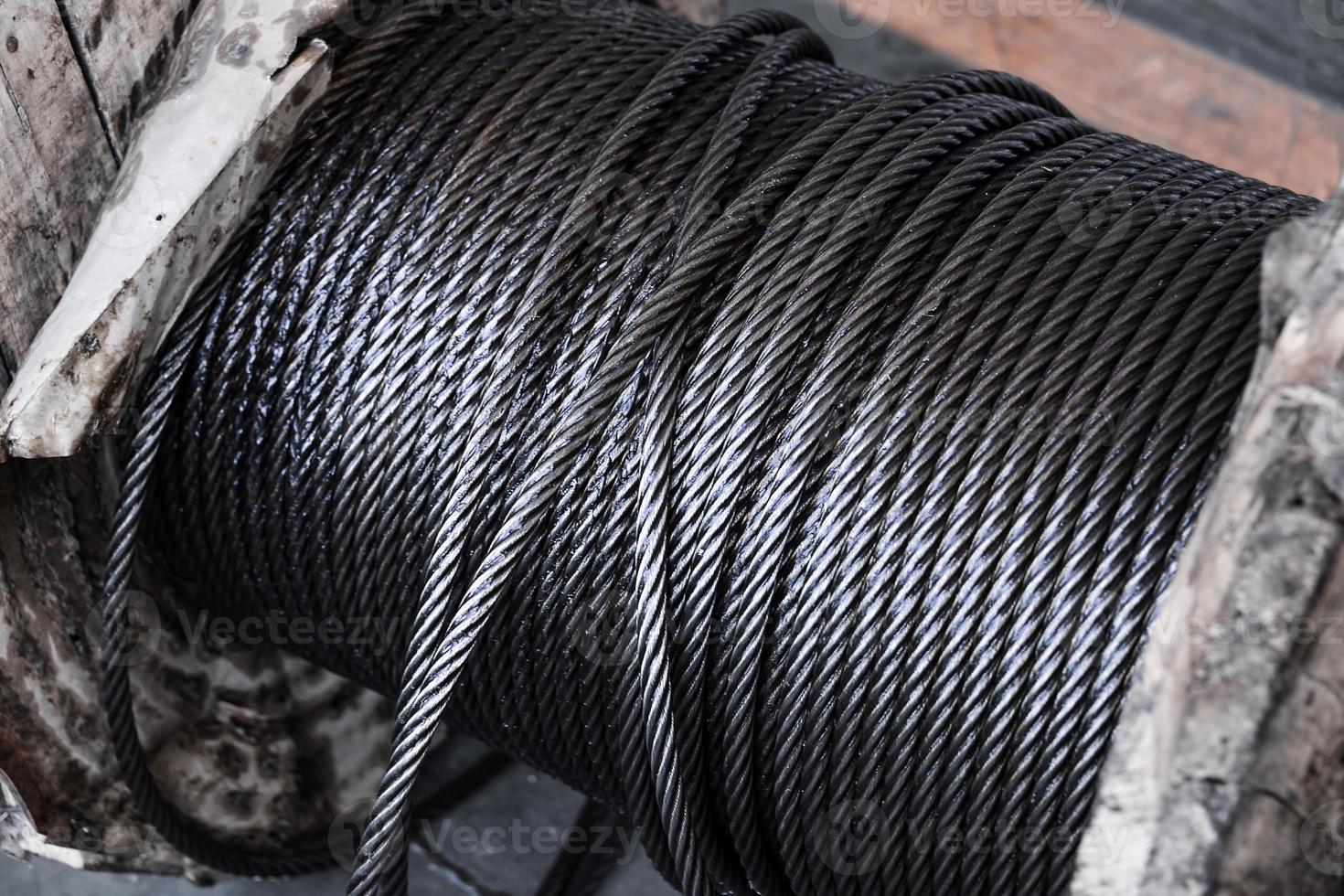 Stahl Winden Kabel, schwer Draht Kabel im schwer industriell verwenden foto