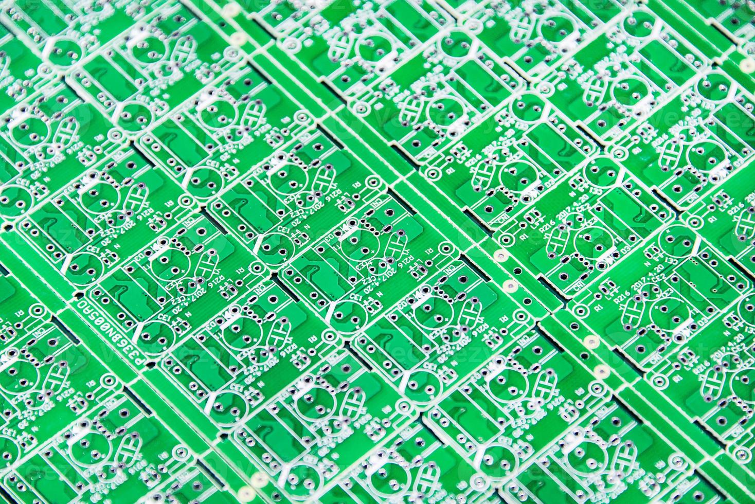 Detail von ein elektronisch gedruckt Schaltkreis Tafel Leiterplatte, nützlich wie ein Hintergrund foto