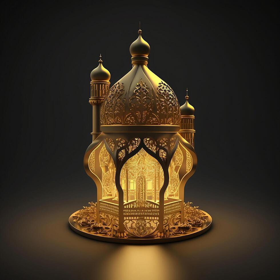 islamisch Hintergrund zum Ramadan und eid Feier erstellt mit generativ ai foto