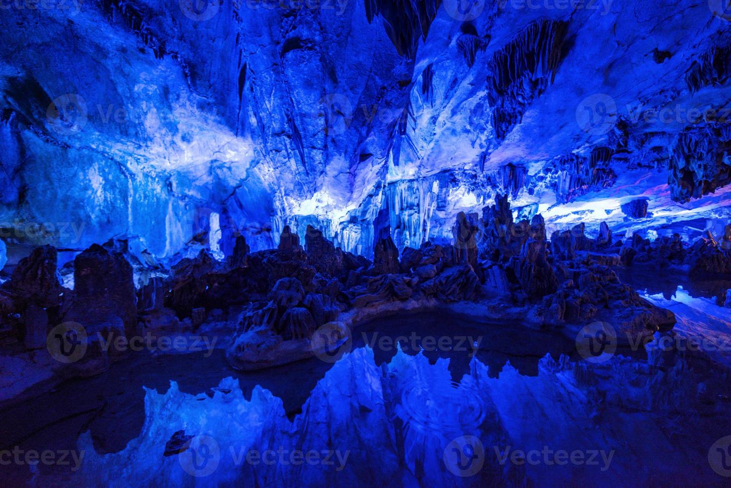 Schilf Flöte Höhle beim guilin, Gunagxi, China foto