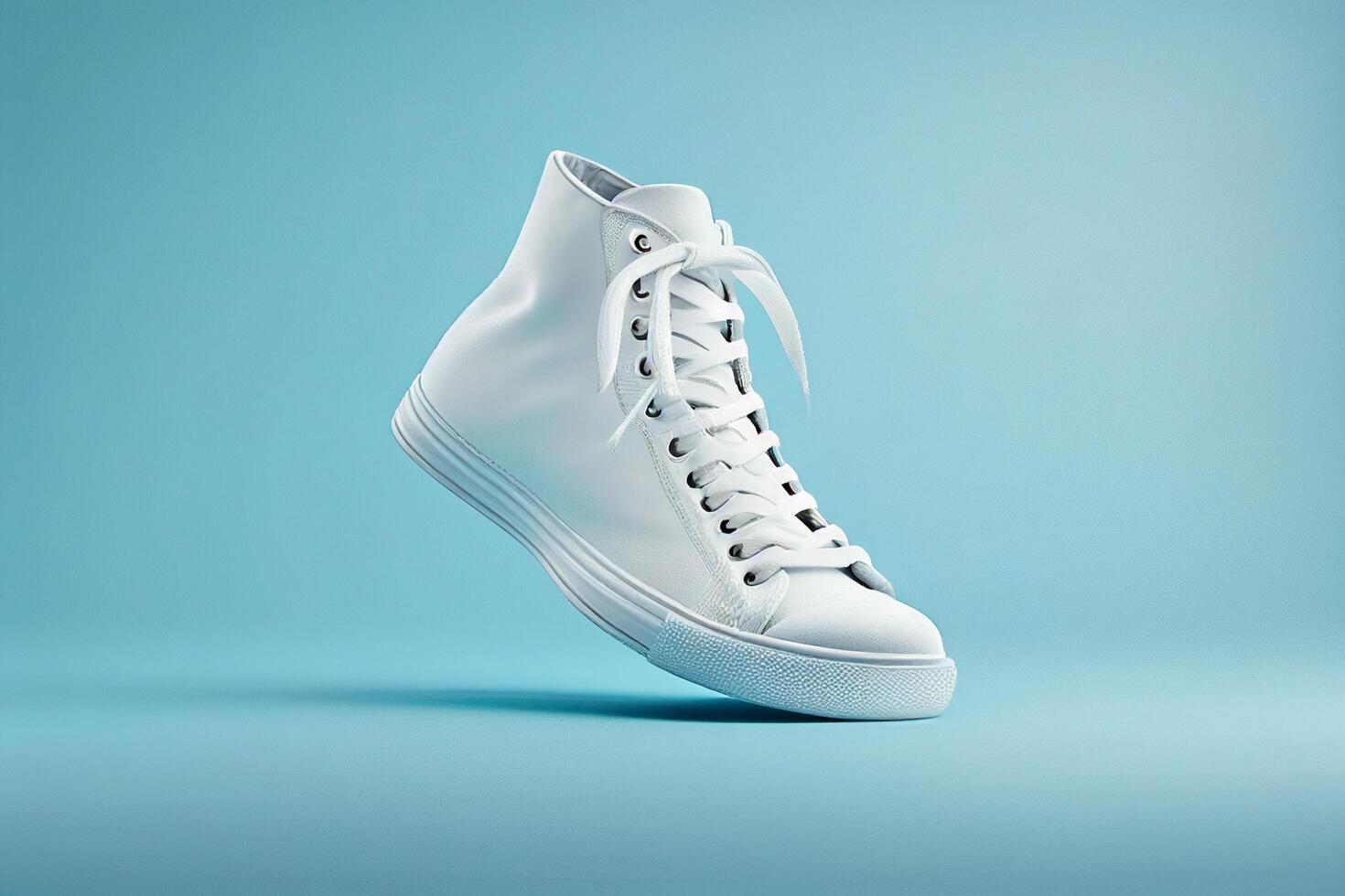 Weiß Sneaker Schuh generativ ai foto