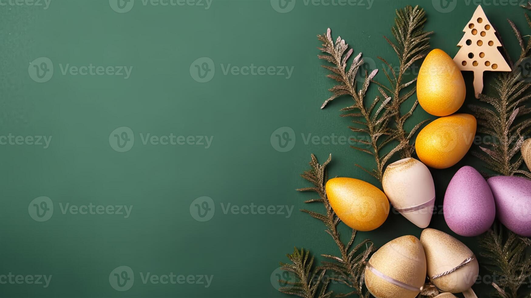 glücklich Ostern Tag Hintergrund und Hintergrund, süß Hase Kaninchen, Ornament, und bunt Ei, Kopieren Raum Gruß und Hintergrund, Banner, rustikal Jahrgang Design Material. feiern Ostern. foto