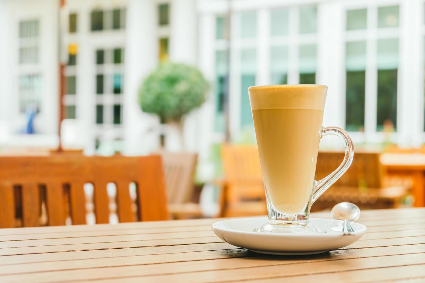 heiße Latte Kaffeetasse foto