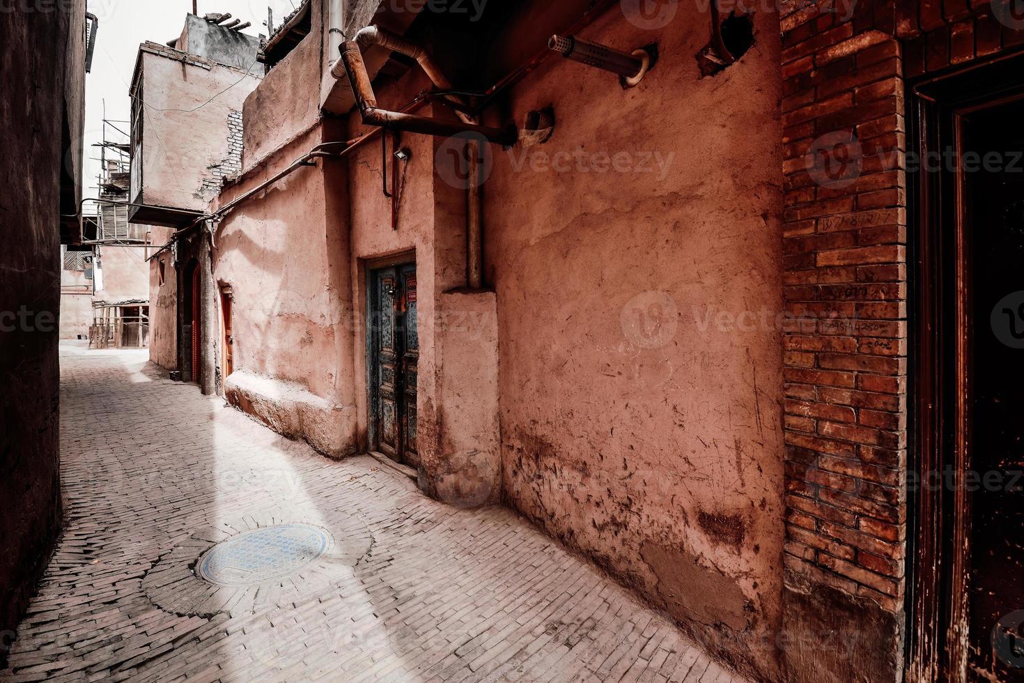 das Jahrhunderte alt Kashgar alt Stadt, Dorf ist gelegen im das Center von Kashgar. foto