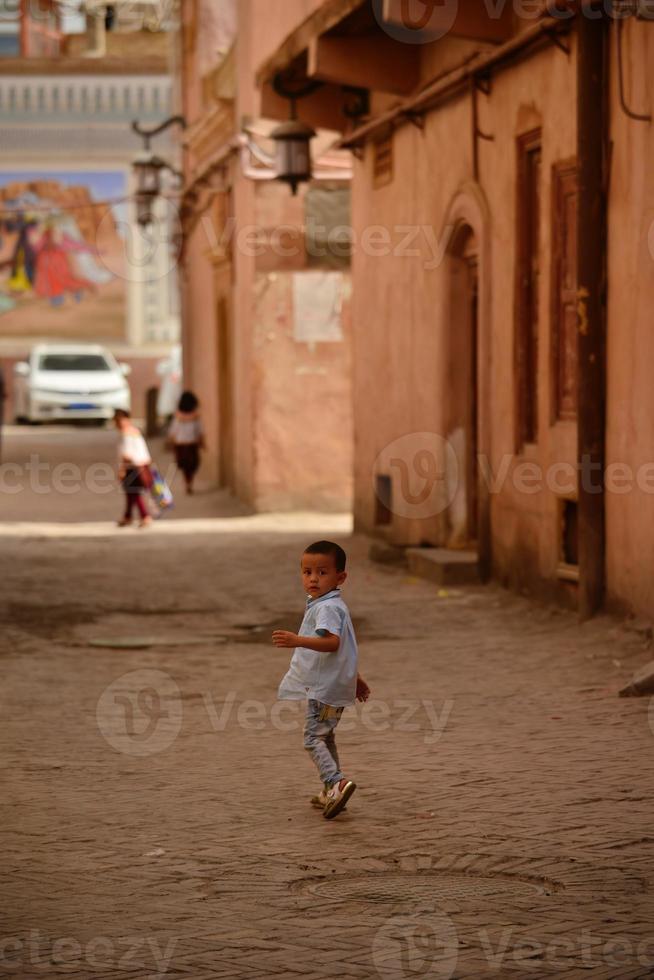 das Jahrhunderte alt Kashgar alt Stadt, Dorf ist gelegen im das Center von Kashgar. foto