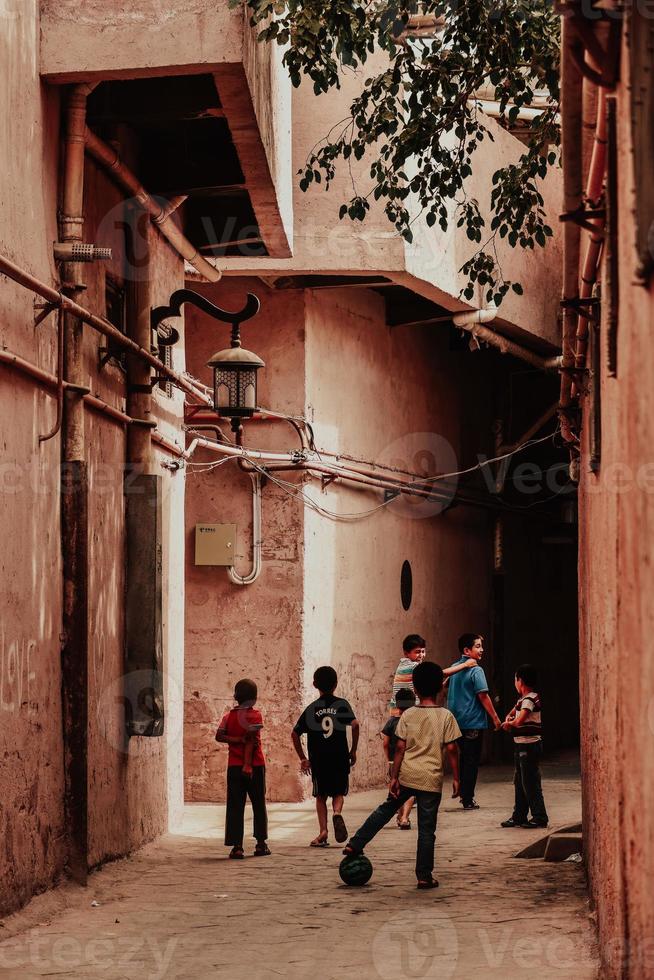 das Jahrhunderte alt Kashgar alt Stadt, Dorf ist gelegen im das Center von Kashgar. foto