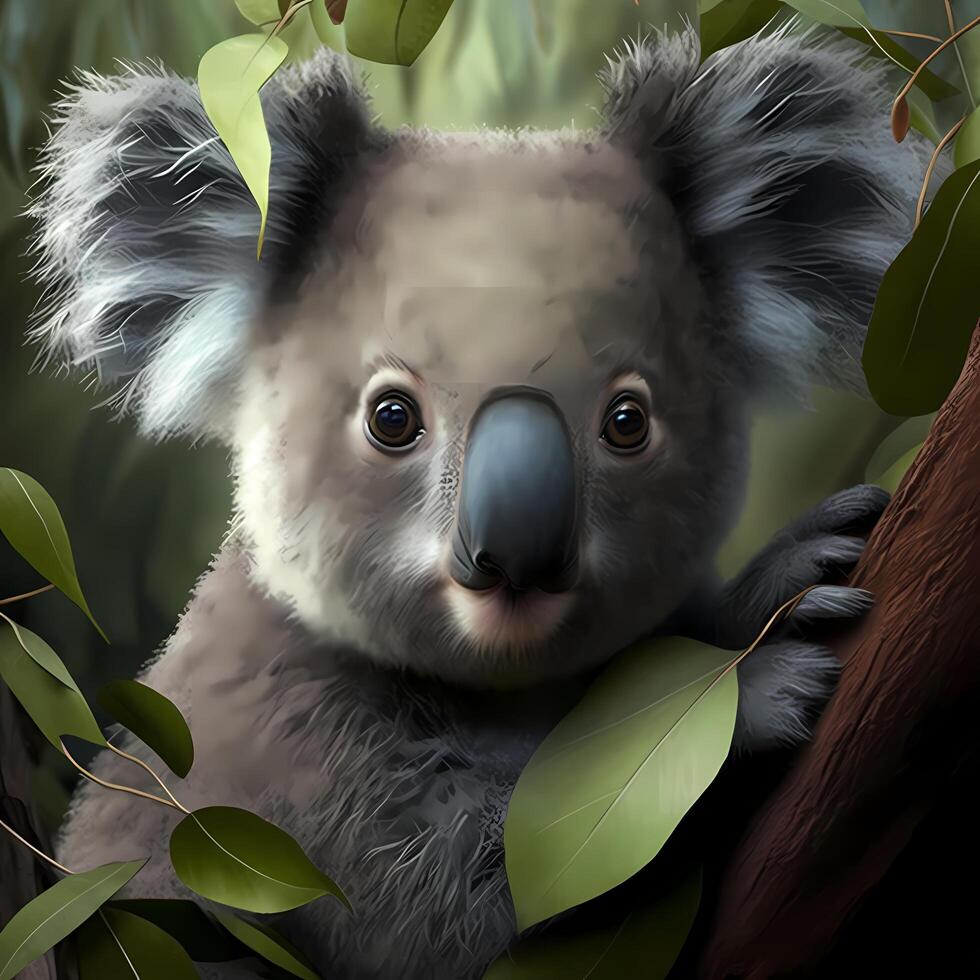 Koala Illustration ai generiert foto