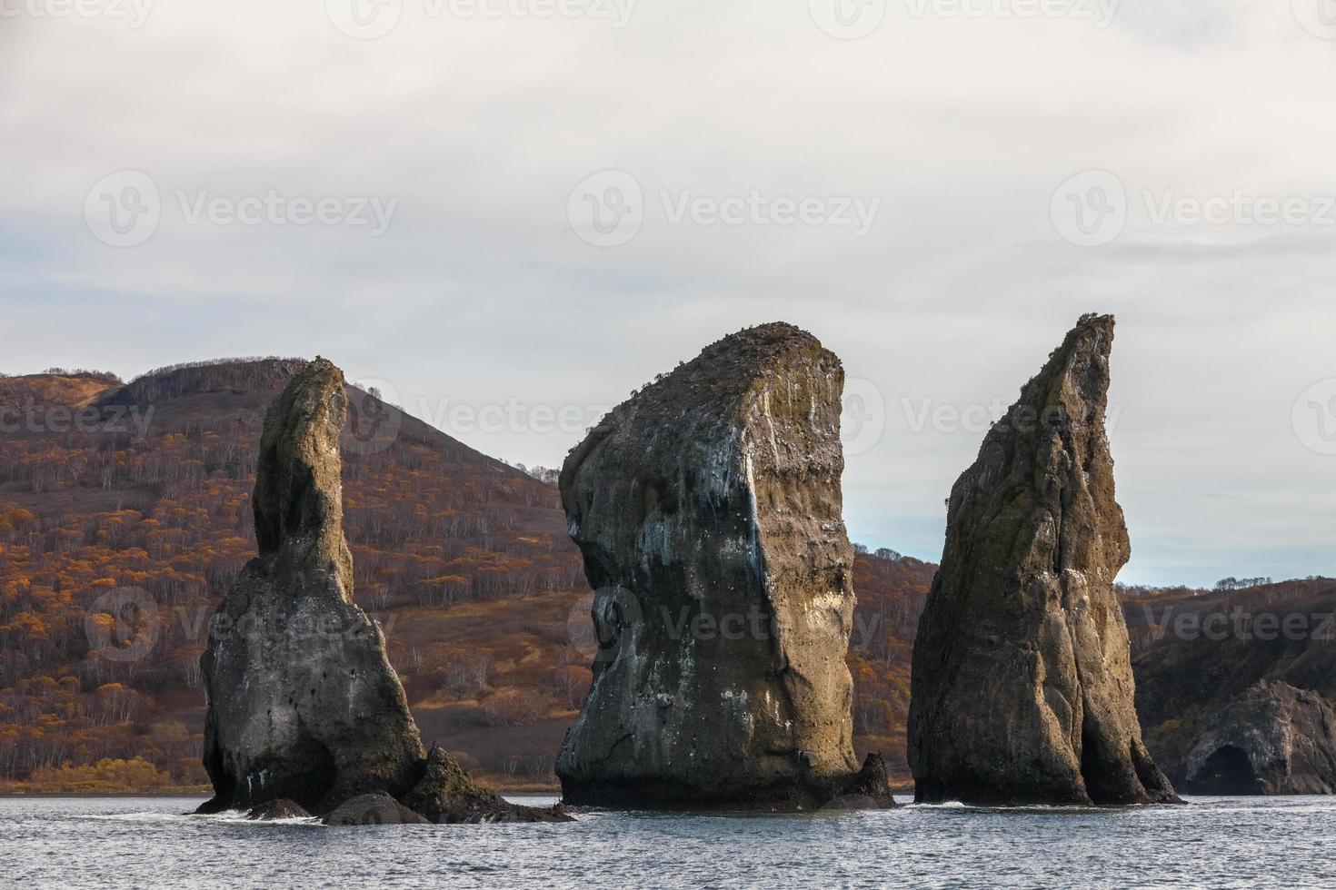 Felsen drei Brüder im avacha Bucht foto