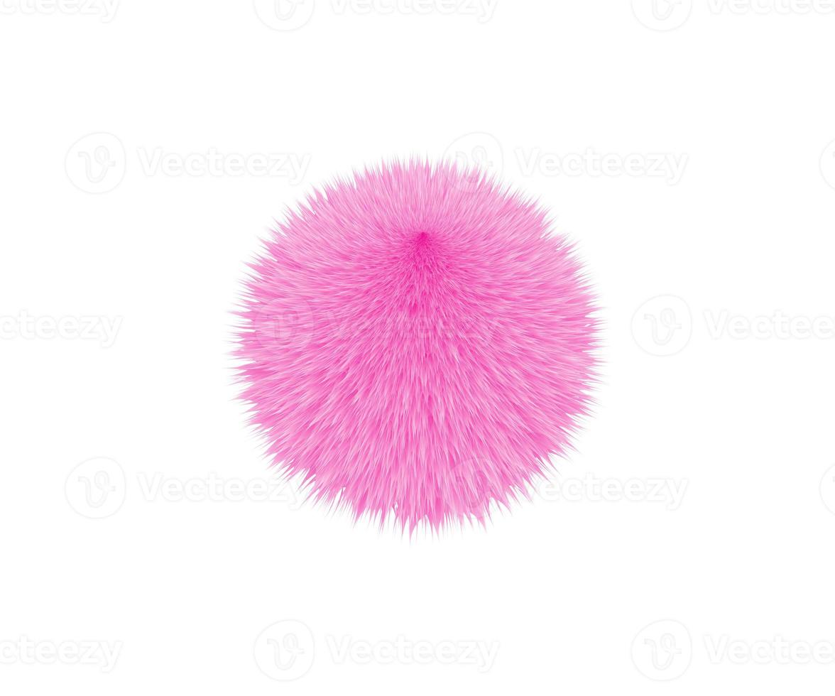 schön Baby Rosa flauschige Ball, isoliert auf Weiß Hintergrund foto