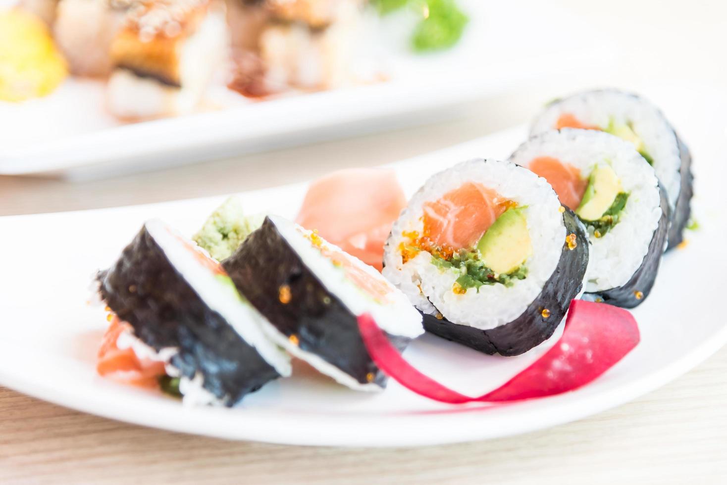Sushi Roll Lachs Maki foto
