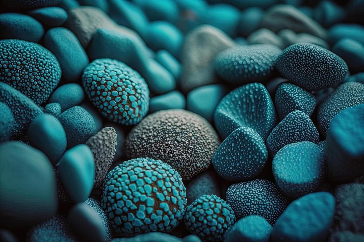 abstrakt Hintergrund von das Natur von Kiesel. Blau Textur. Illustration ai generativ foto