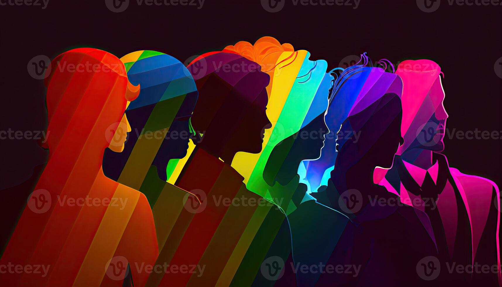 lgbt Gemeinschaft Stolz Hintergrund Illustration, Regenbogen Flagge Farben. generativ ai foto