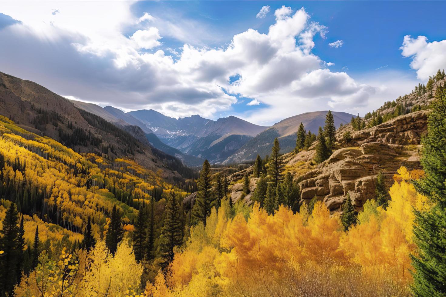 Colorado felsig Berge während das das fallen Jahreszeit foto