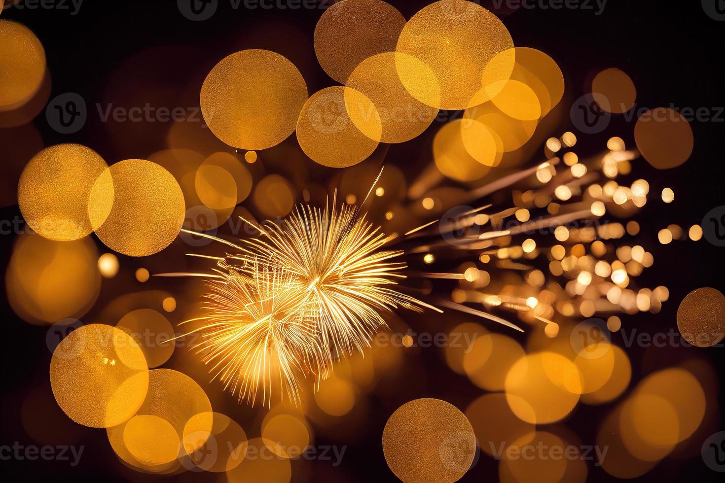 golden Feuerwerk Hintergrund. ai machen foto