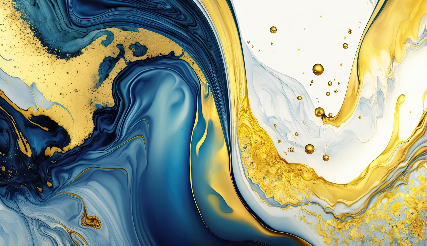 Gold und Marine Blau Marmor abstrakt Hintergrund, Aquarell Farbe Textur foto