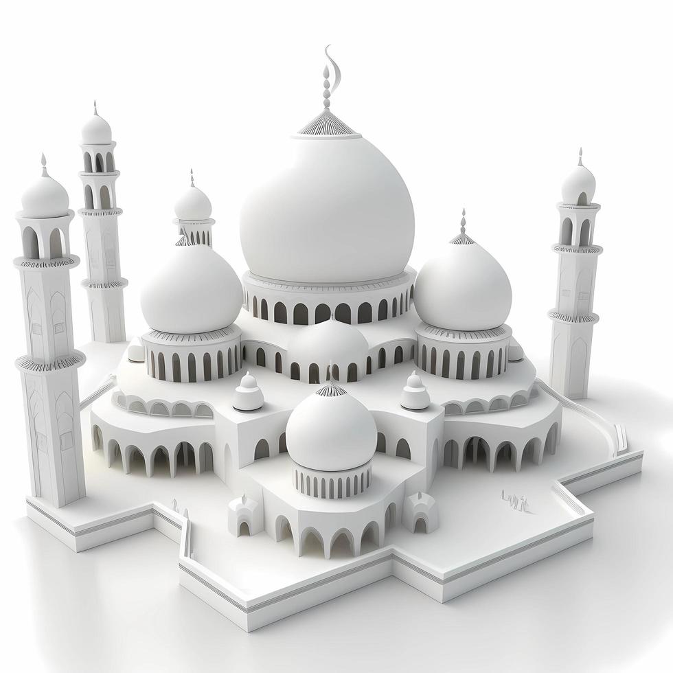 3d Luxus Moschee geeignet zum islamisch Veranstaltung foto