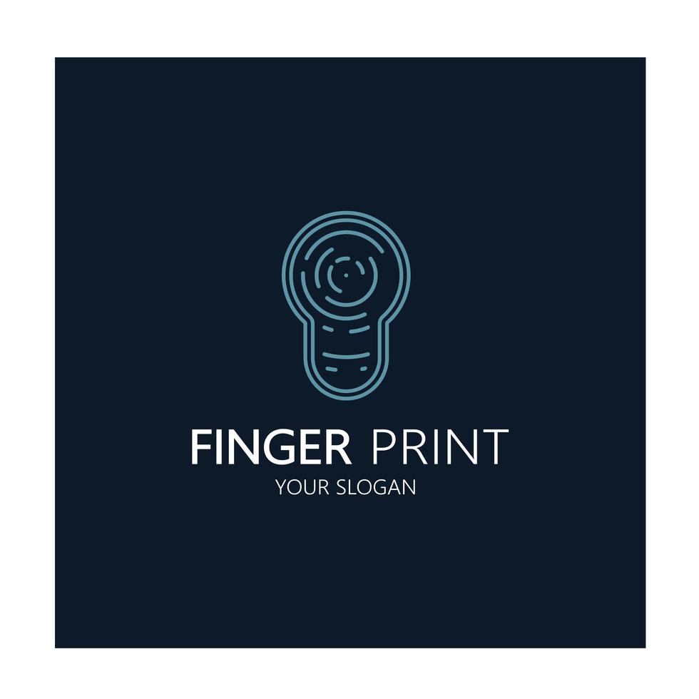 einfach eben Fingerabdruck Logo, z sicherheit,identifikation,abzeichen,emblem,geschäft Karte, Digital, Vektor foto