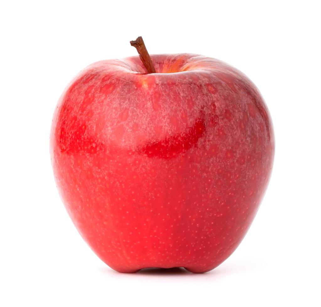 rotes Apfelisolat auf weißem Hintergrund foto