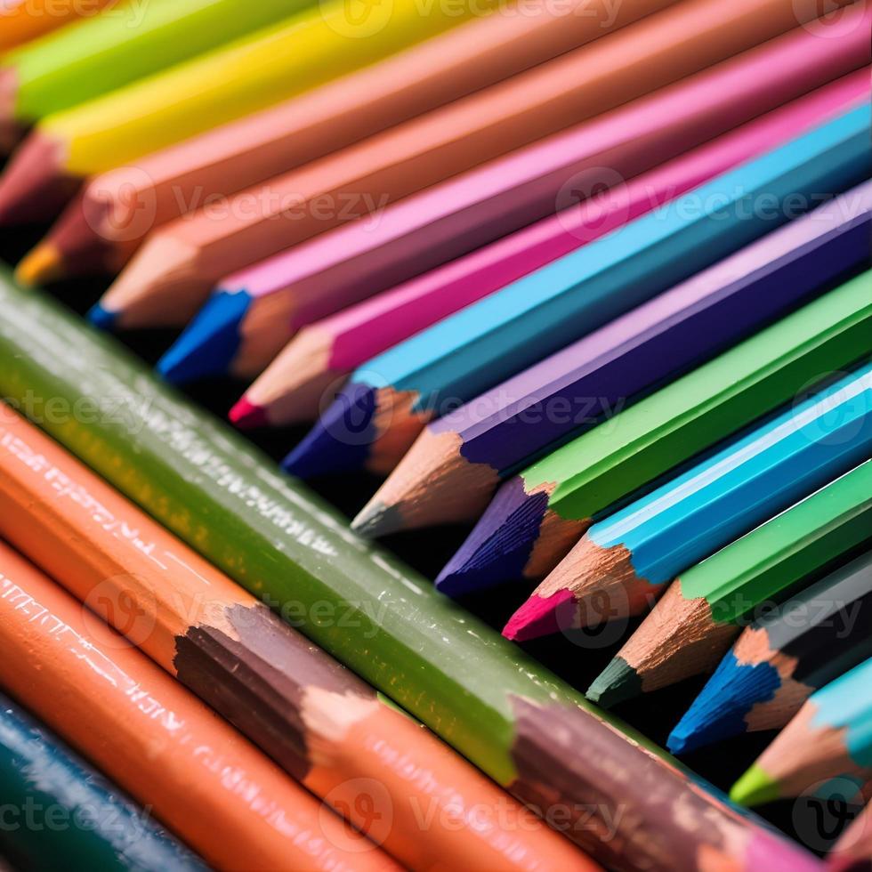 Makro Foto von bunt Bleistifte