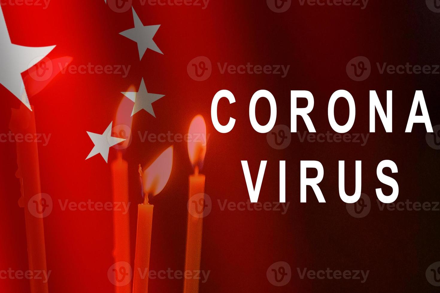 Coronavirus - - 2019-nCoV. handgeschrieben Text mit 2019-nCoV, Coronavirus, mers-cov. Chinesisch Coronavirus Ausbruch. Kerze foto