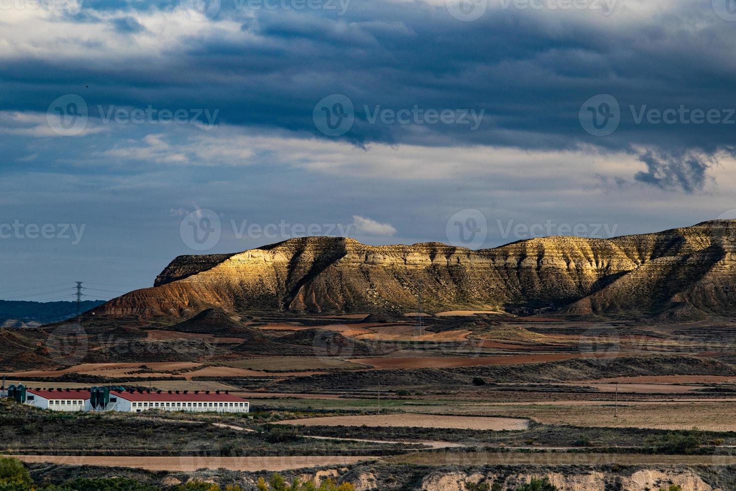 l Ruhe Herbst Berg Landschaft von Aragon Spanien foto