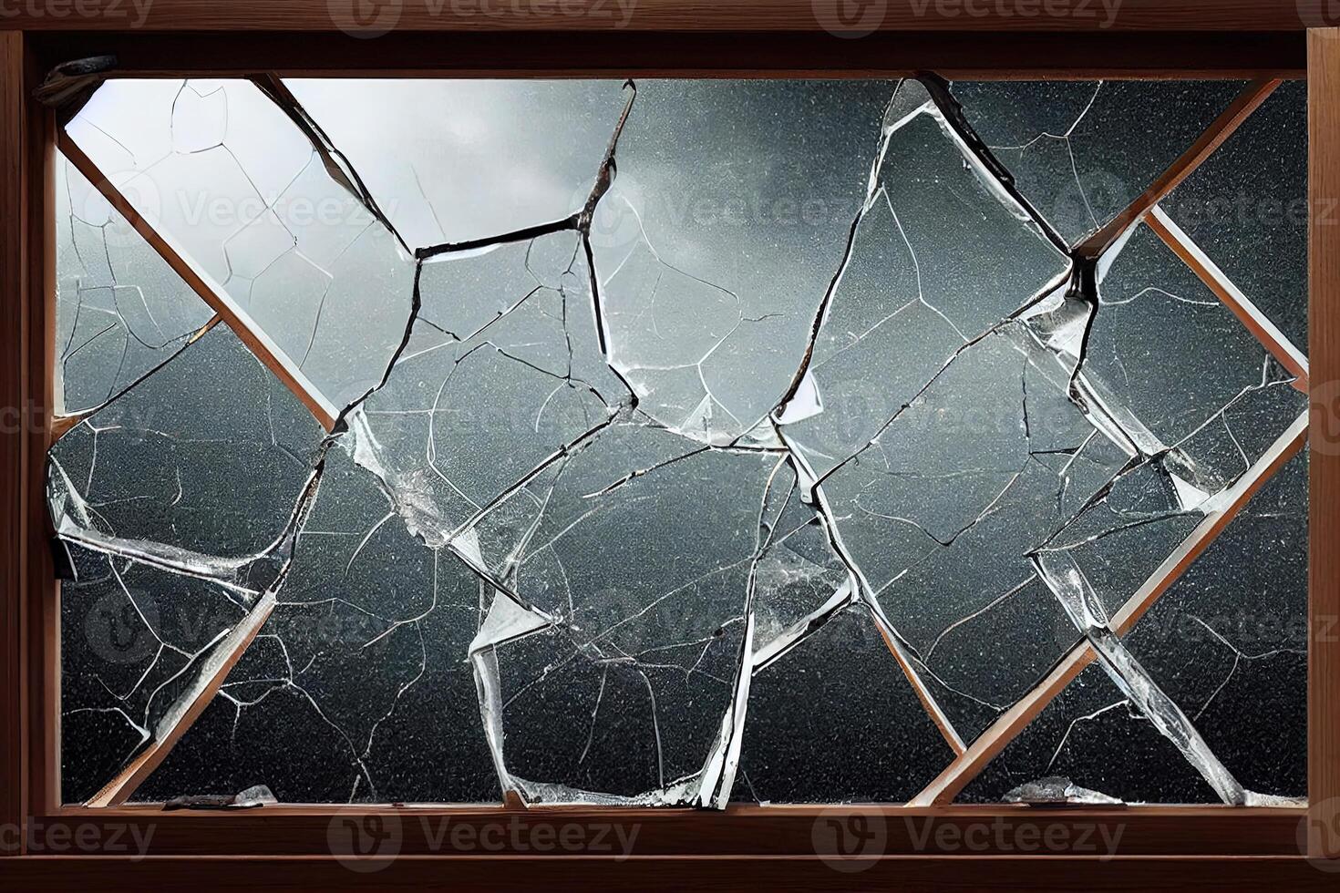 Illustration Fenster Feld gebrochen Glas foto
