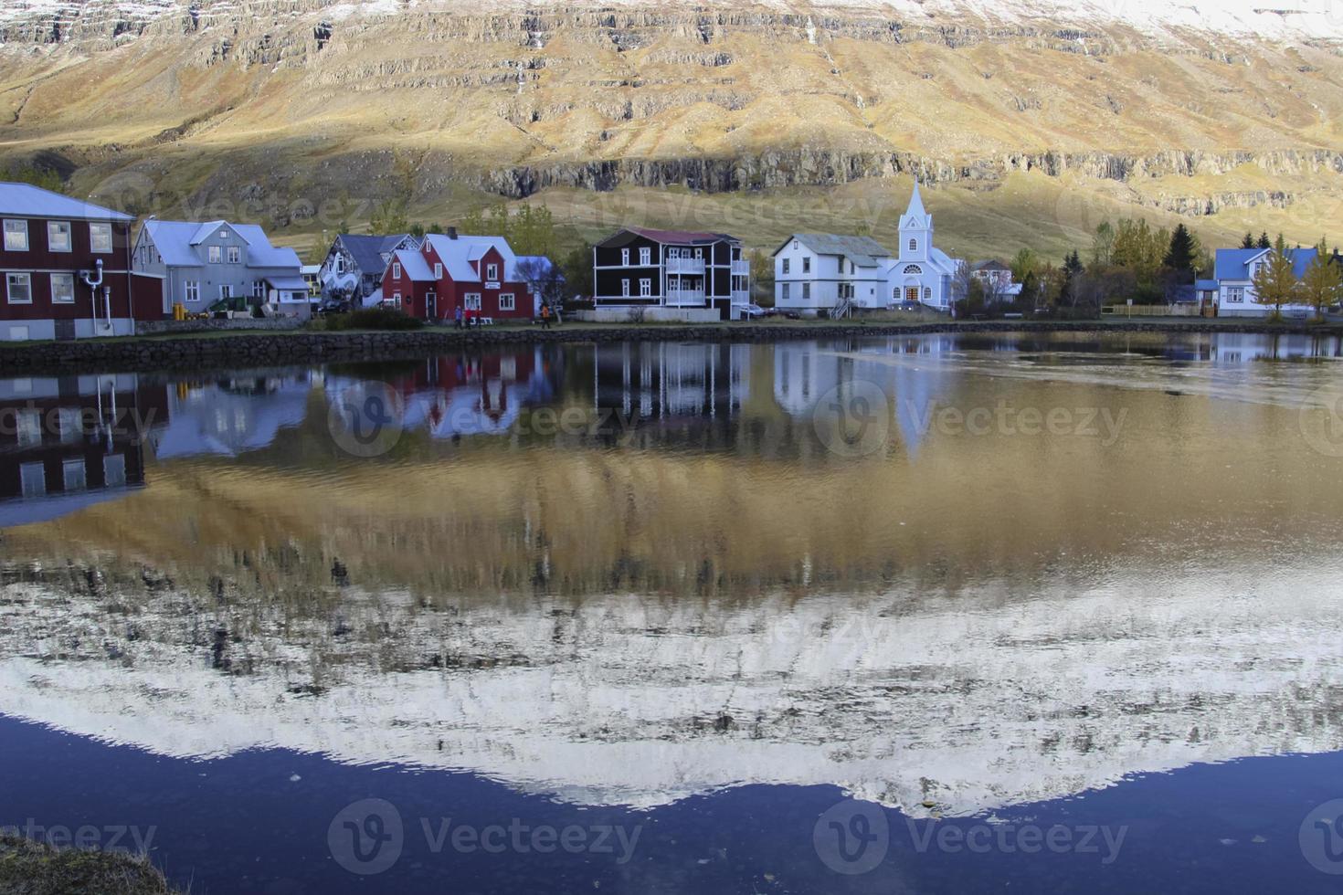 seydisfjördur Stadt, Dorf im Island. foto