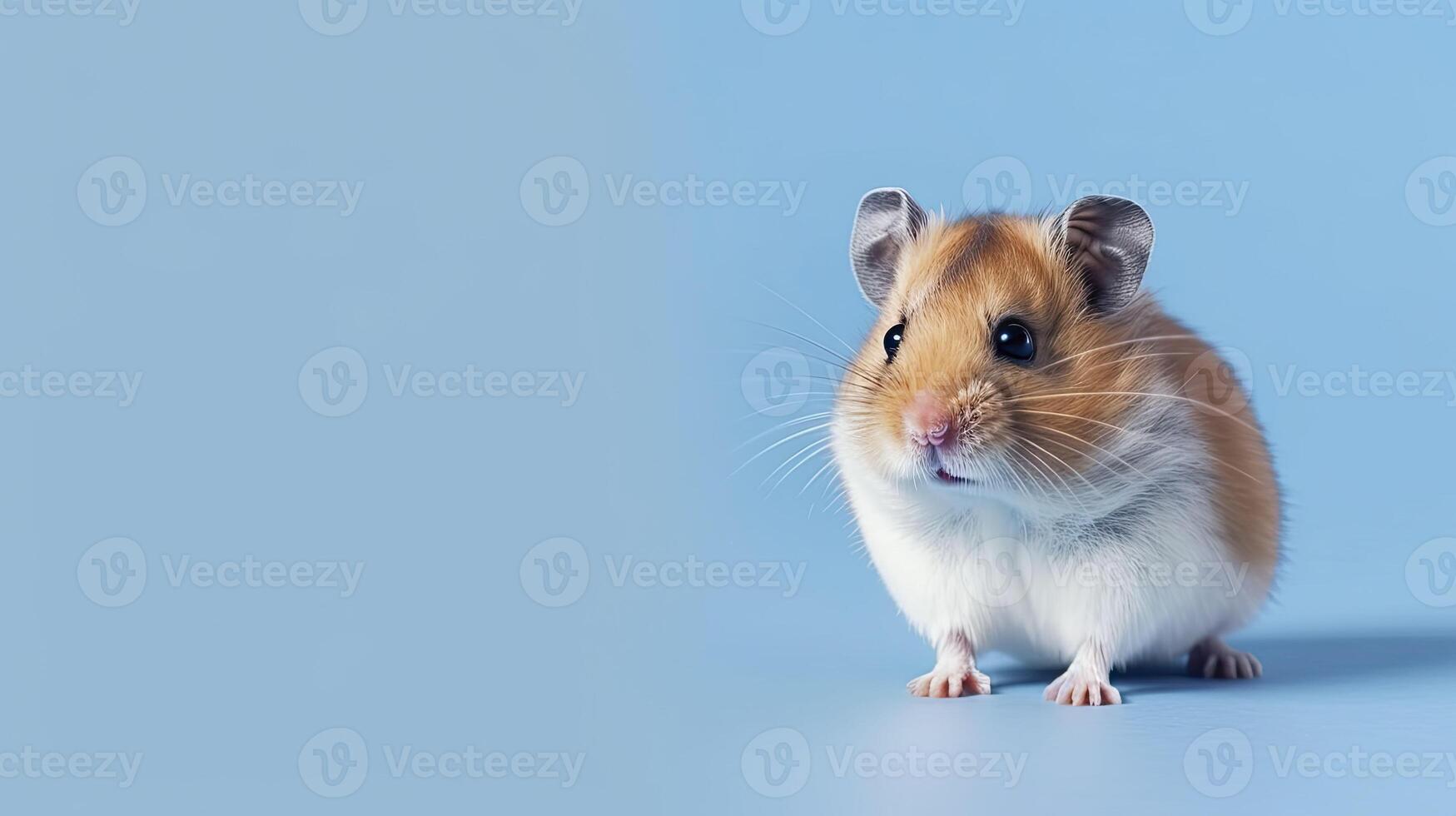 Banner mit Hamster. Kopieren Raum, Hintergrund. generativ ai. foto