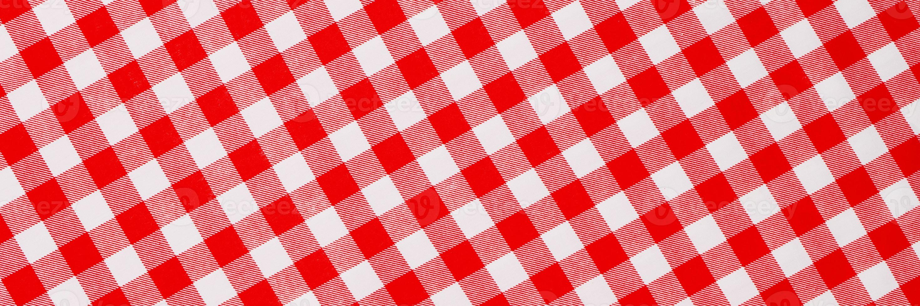 rot Weiß Plaid Tischdecke Hintergrund foto