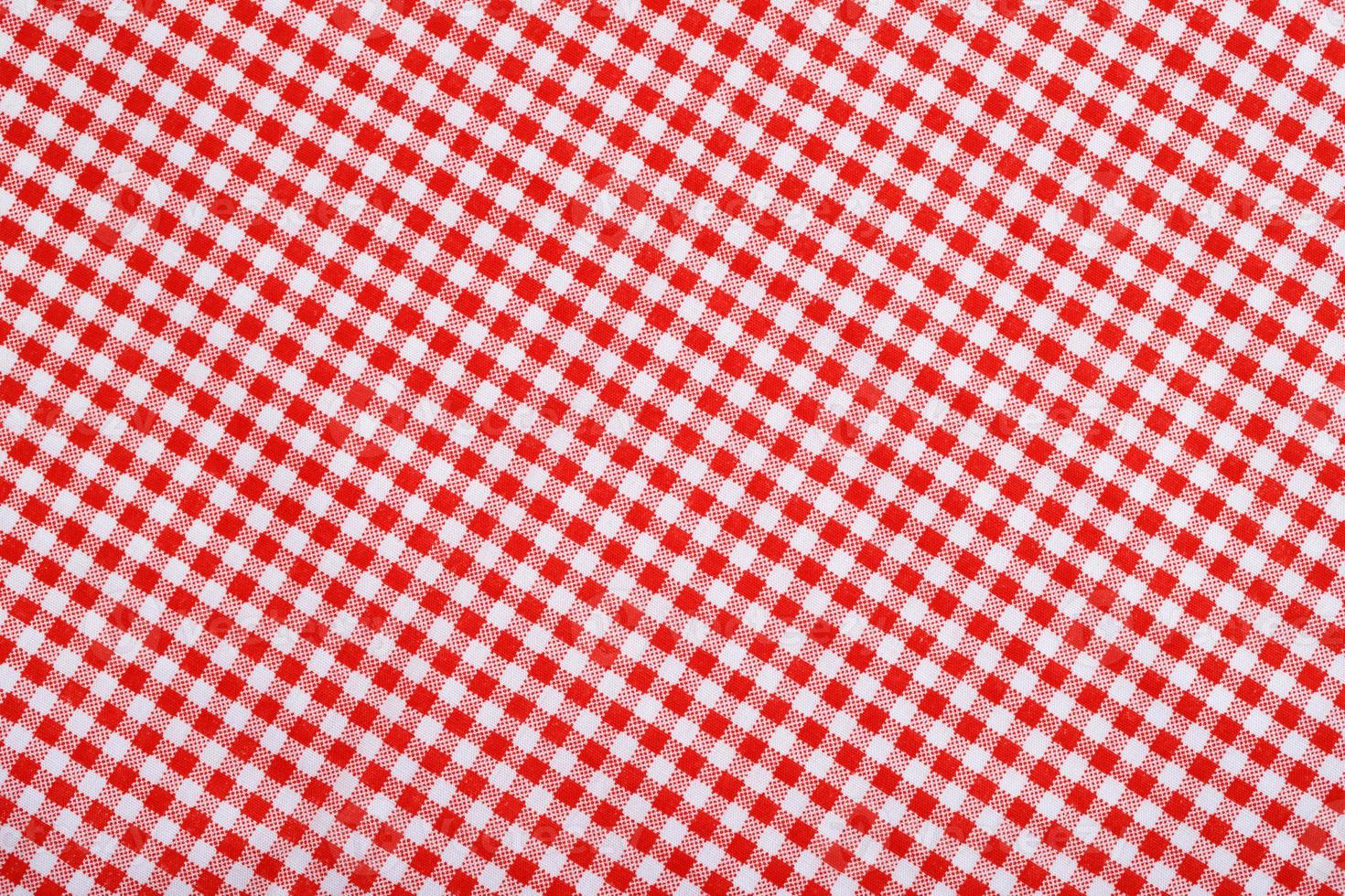 rot Weiß Plaid Tischdecke Hintergrund foto