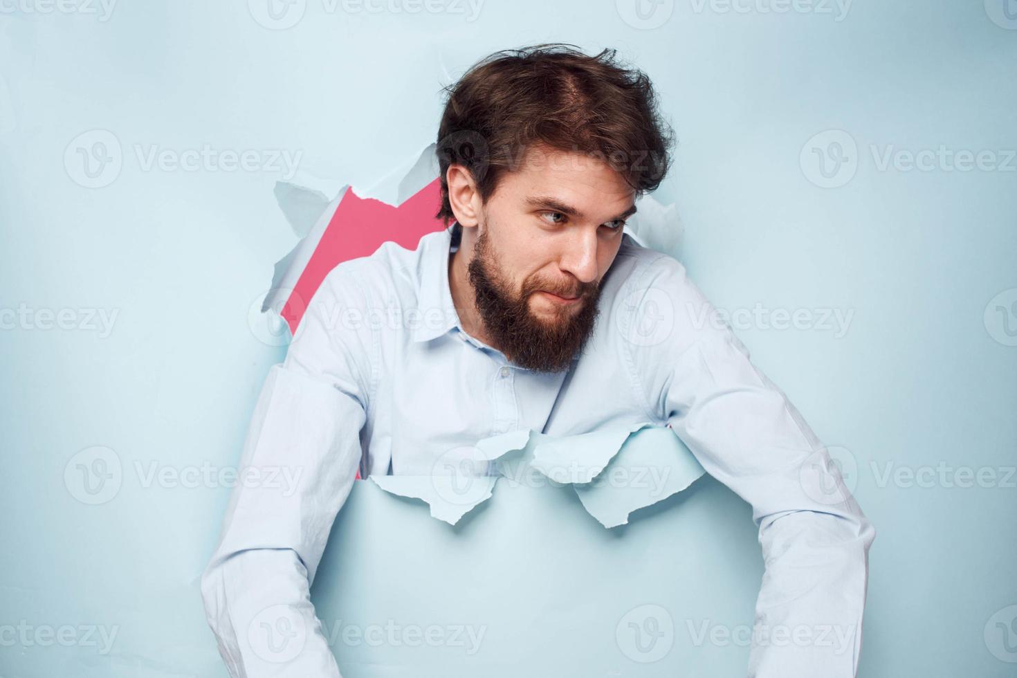 Geschäft Mann Werdegang Büro Arbeit Lebensstil Emotionen abgeschnitten Aussicht foto