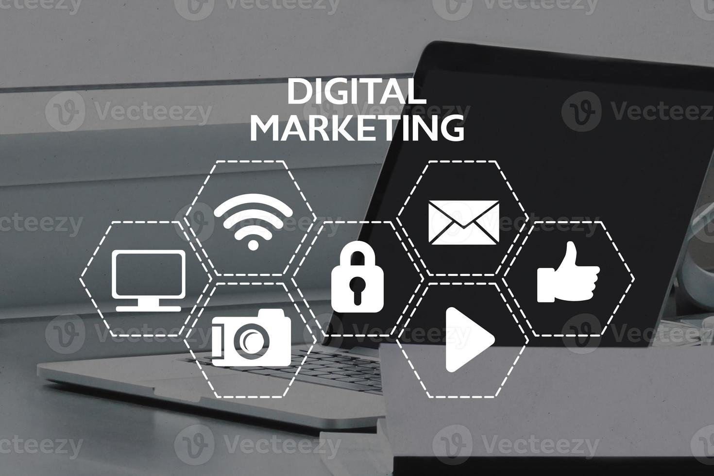 Digital Marketing, online Marketing und Internet Marketing Konzept foto