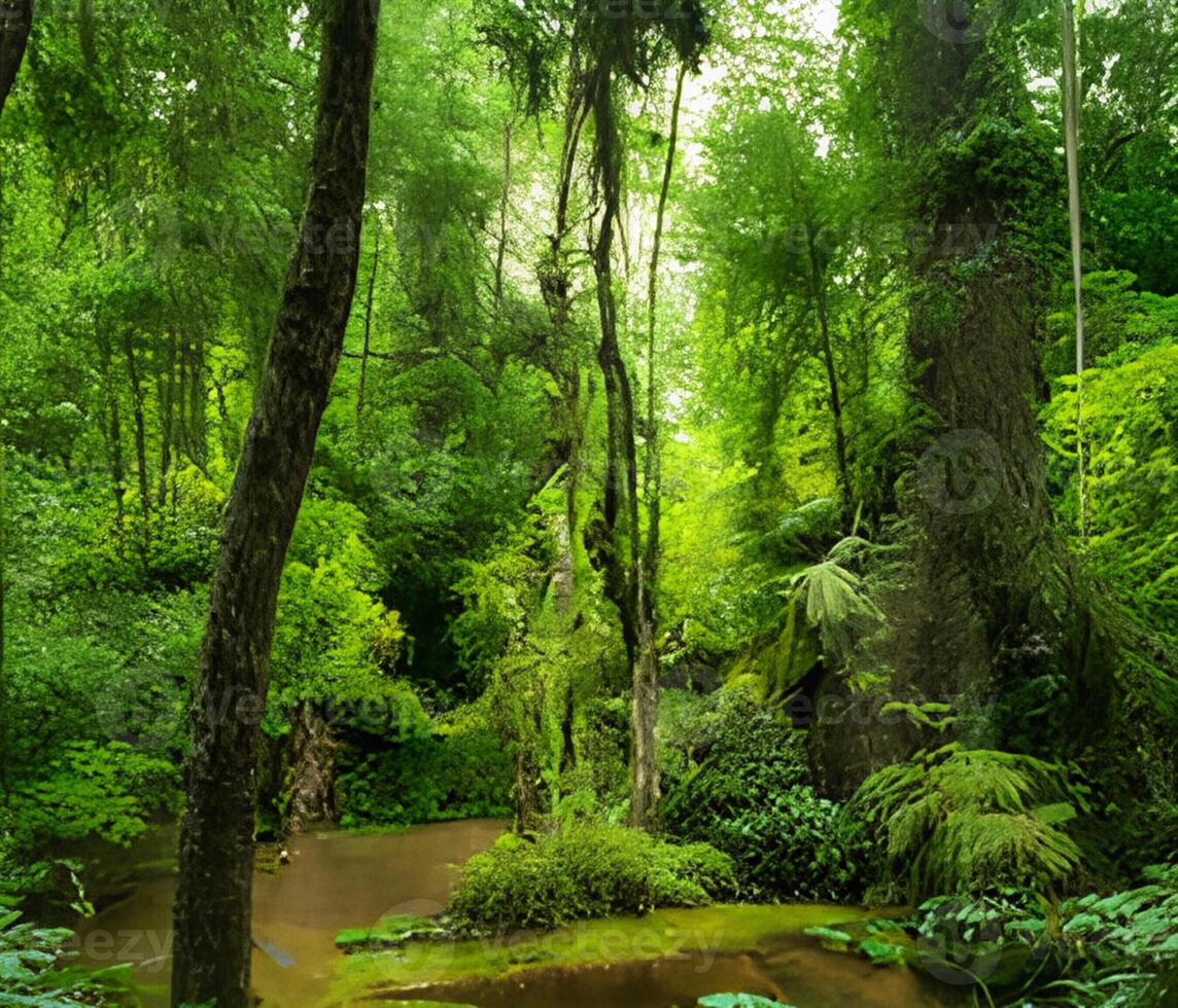 Digital Natur Ansicht-ai foto