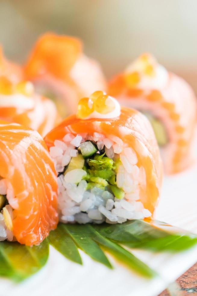 Sushi Lachs Brötchen foto