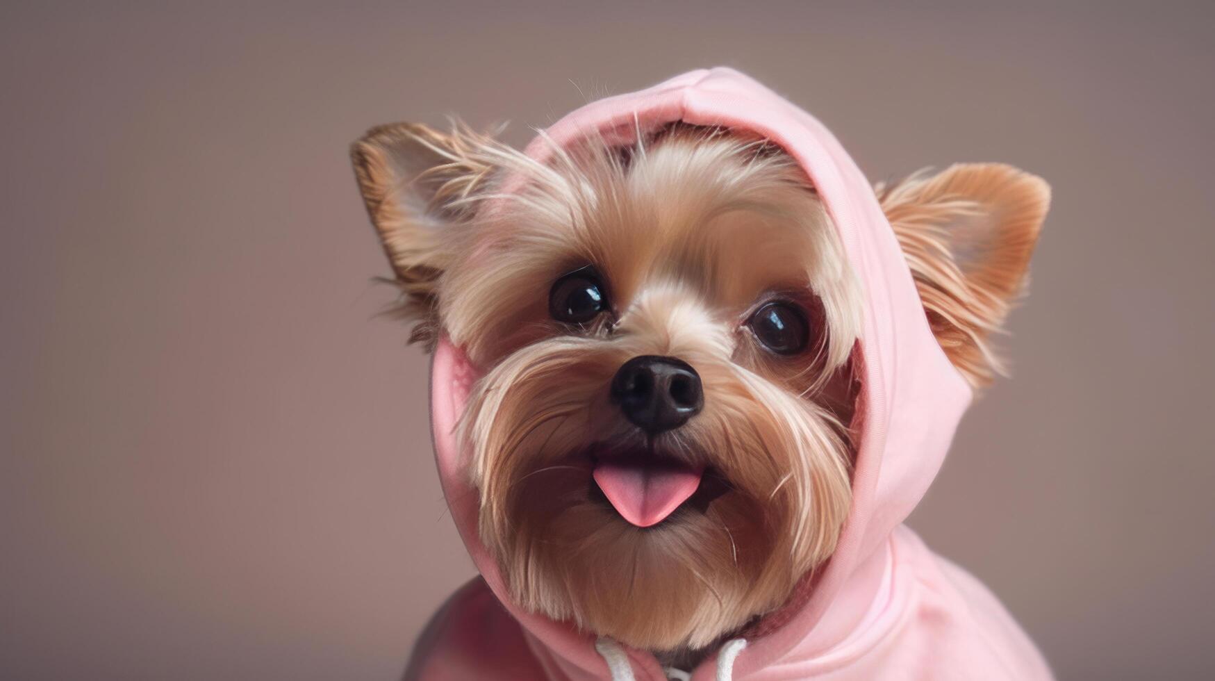 süß Yorkshire Terrier Hund. Illustration ai generativ foto