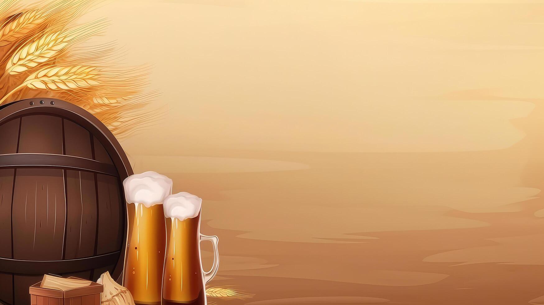 Bier Festival Hintergrund. Illustration ai generativ foto