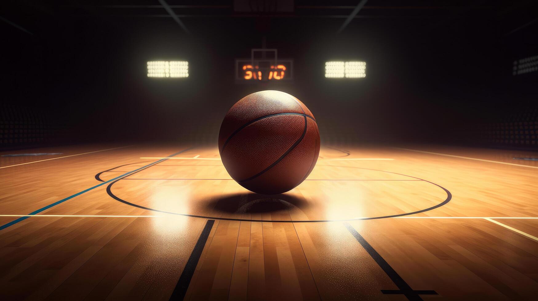 Basketball Hintergrund. Illustration ai generativ foto