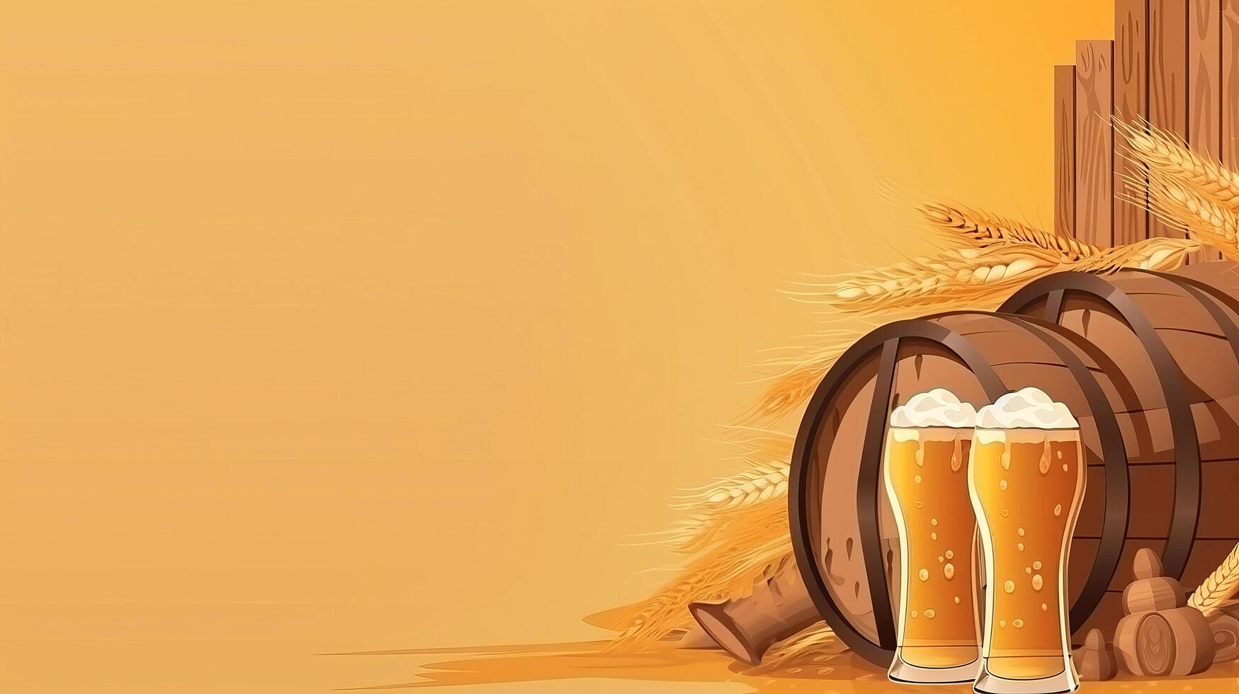 Bier Festival Hintergrund. Illustration ai generativ foto