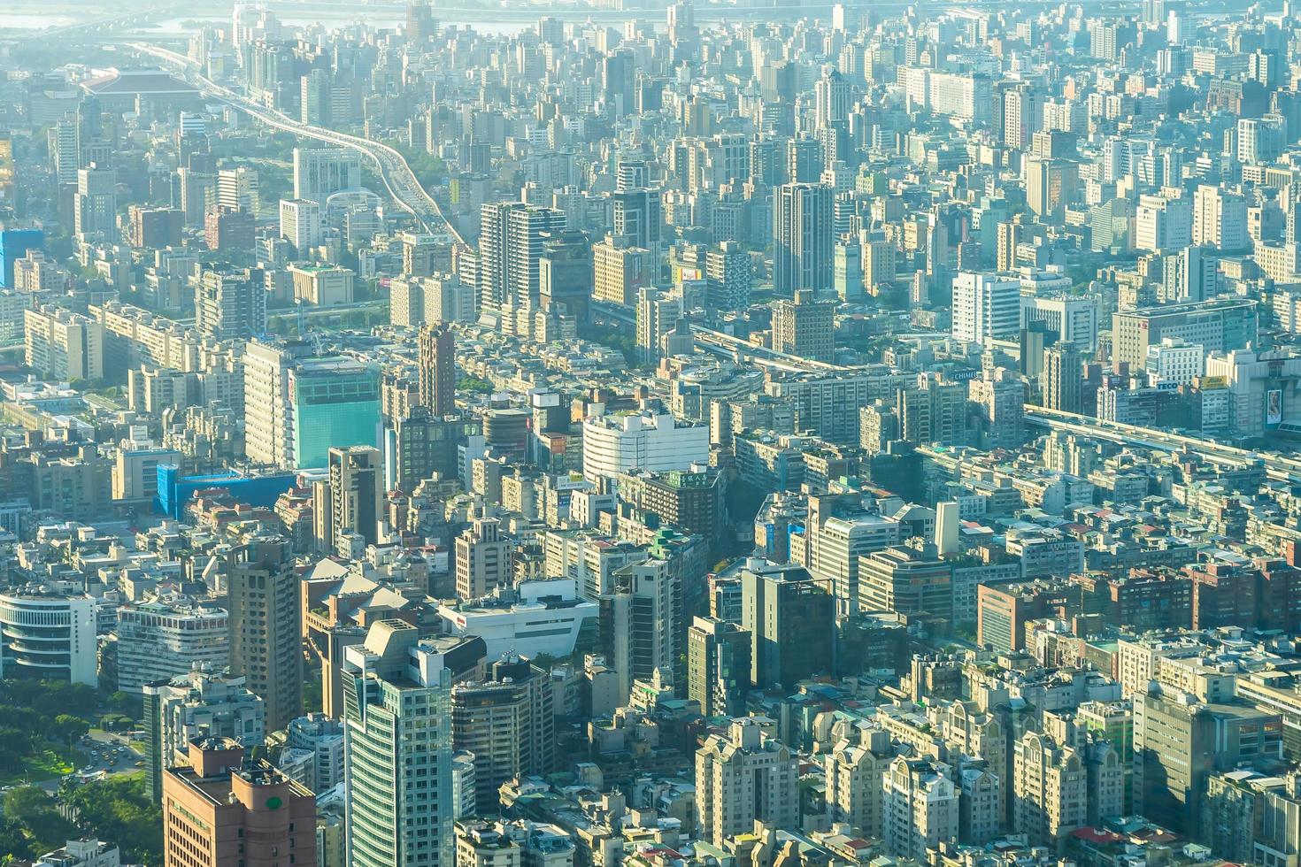Stadtbild der Stadt Taipeh in Taiwan foto