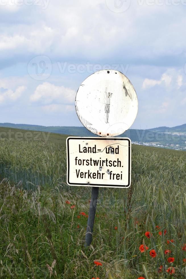 Nein Eintrag Zeichen, landwirtschaftlich der Verkehr erlaubt foto