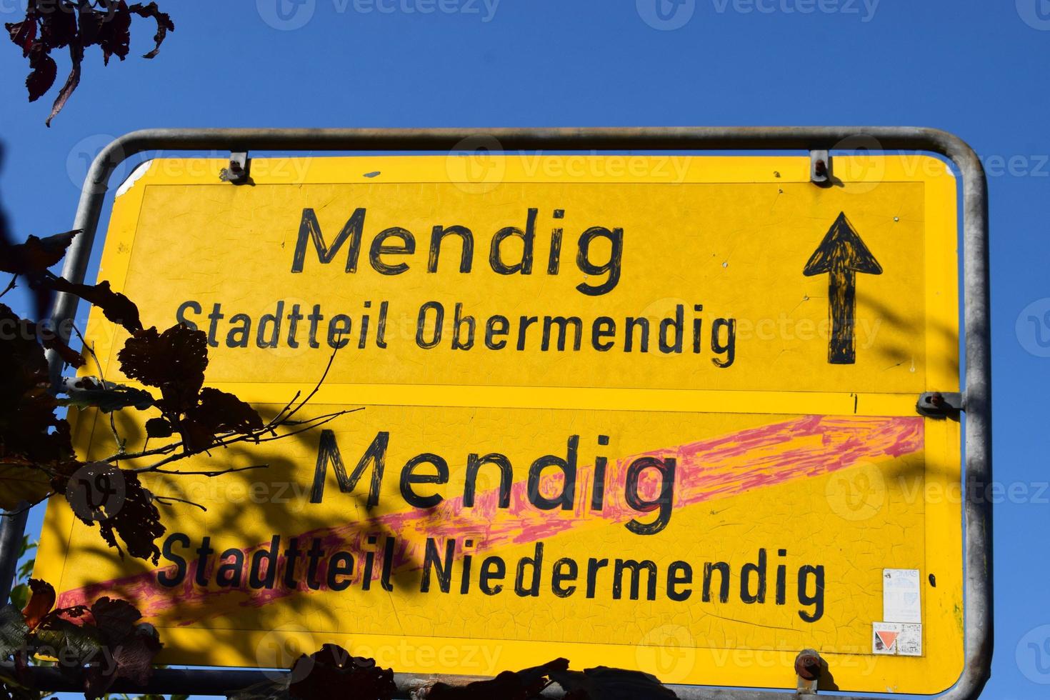 Stadt Grenzen Zeichen von ausbessern foto