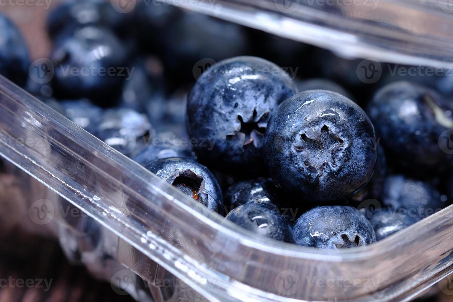 frisch gewaschene Blaubeeren foto