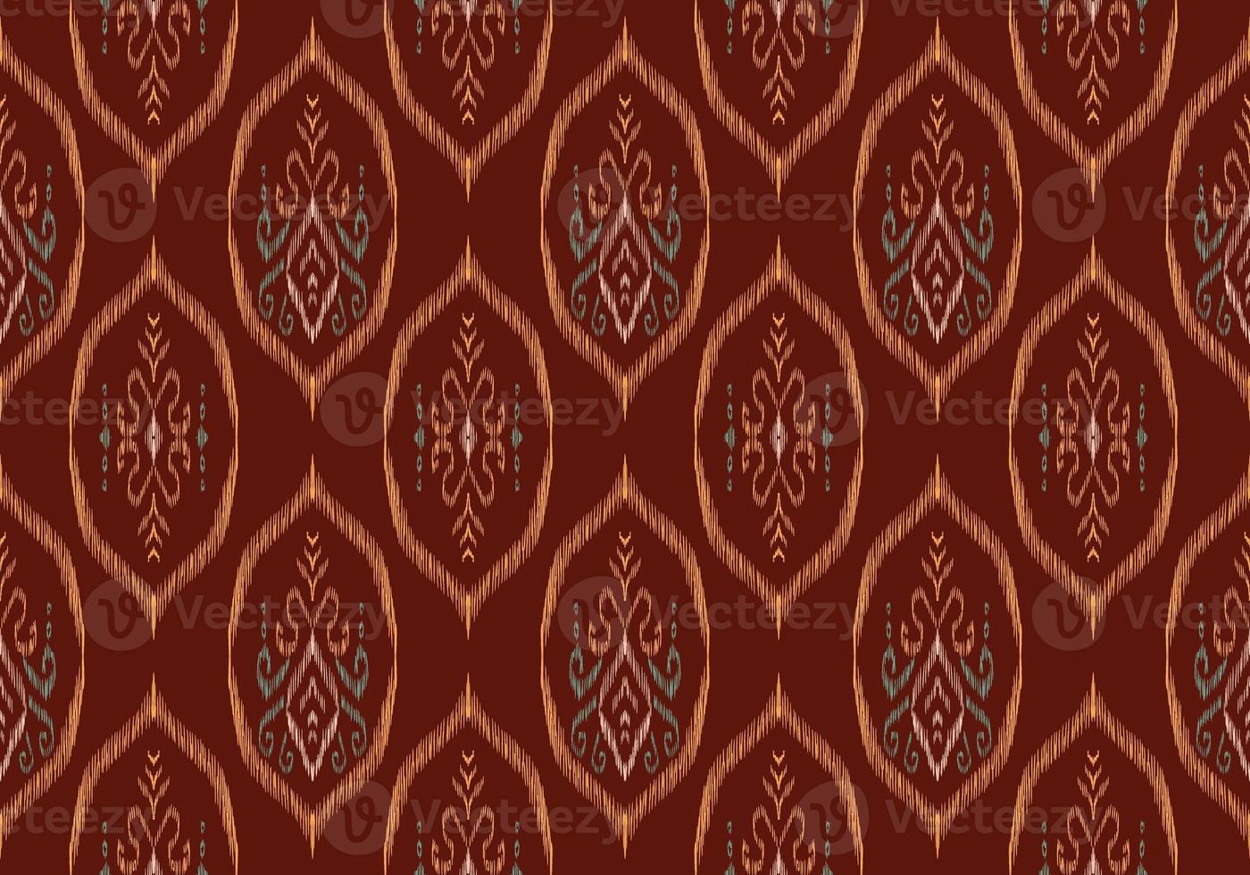 ethnisch Ikat Muster geometrisch einheimisch Stammes- Boho Motiv aztekisch Textil- Stoff Teppich Mandalas afrikanisch amerikanisch Indien Blume foto