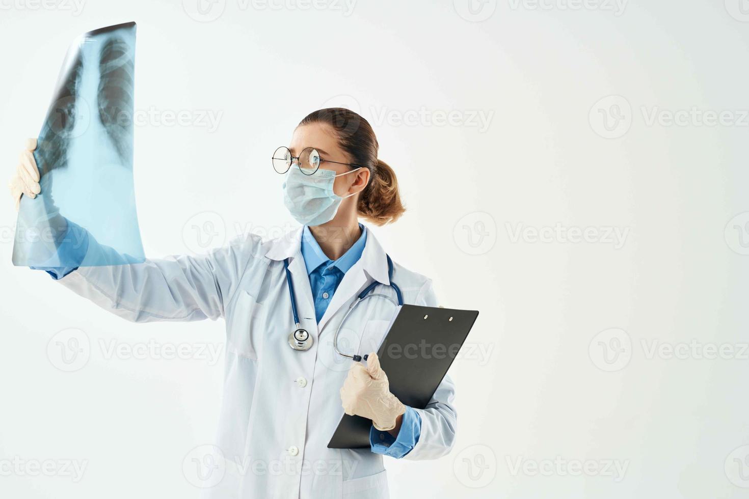weiblich Arzt Medizin Krankenhaus Diagnose Radiologe Profis foto