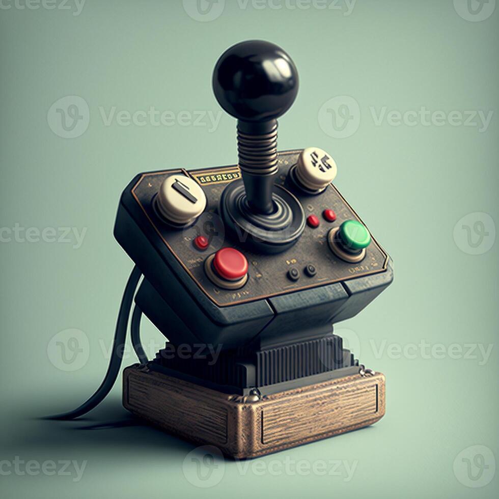 alt Joystick Illustration zum Spiele mit Hintergrund. generativ ai foto