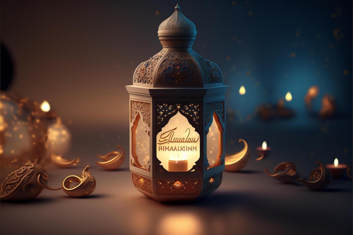 glücklich Ramadan Mubarak eid Mubarak ai generiert foto