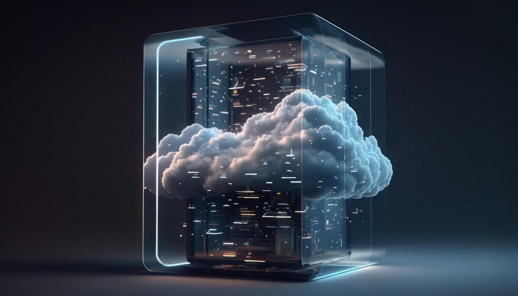 Wolke Computing Technologie Konzept Hintergrund, Digital. ai generiert foto