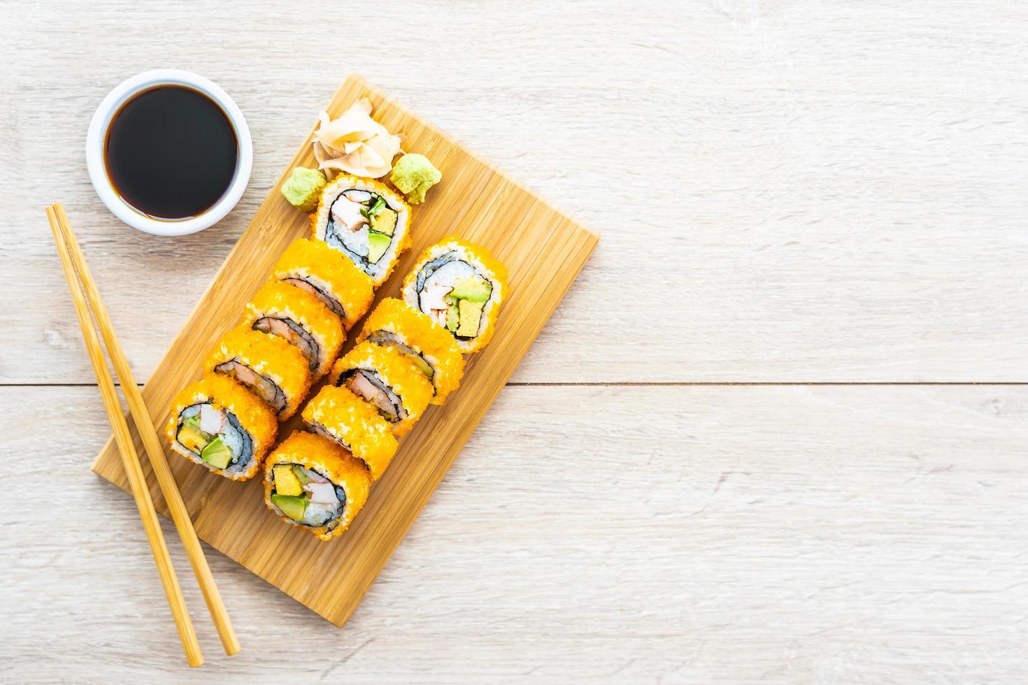 Kalifornien Maki rollt Sushi foto