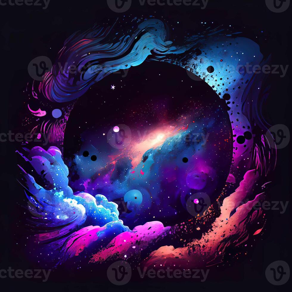 abstrakt Raum Galaxis Nebel - - ai generiert foto